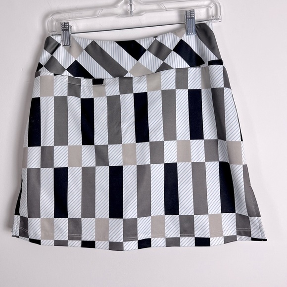 GOLFTINI Golf Tennis Pickle Ball Skort Square Modern Contemporary Neutral Print - Picture 1 of 11